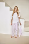 Towel City Pyjama Set with Crew Neck for Kids, White/Navy 11/13 Jahre, TC059 – image 2