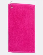 Towel City Premium Golfhandtuch mit Öse, 100% Baumwolle – Fuchsia