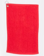 Towel City Premium Golfhandtuch mit Öse, 100% Baumwolle – Red