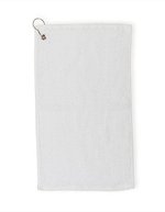 Towel City Premium Golfhandtuch mit Öse, 100% Baumwolle, Black 30 x 50 cm, TC13 – Bianco