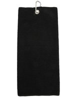 Towel City Mikrofaser Golfhandtuch mit Haken – Black