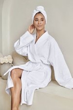Towel City Frottee-Bademantel mit Gürtel und Taschen, White L/XL, TC21 – Bild 1