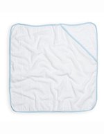 Towel City Flauschiges Babyhandtuch mit Kapuze – White/Blue