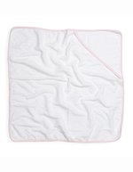 Towel City Flauschiges Babyhandtuch mit Kapuze – White/Pink