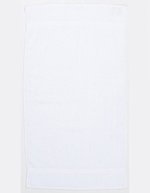 Towel City Klassisches Handtuch mit Herringbone-Band – White