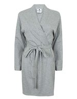 Towel City Knielanger Damen-Bademantel im Kimono-Stil – Heather Grey