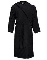 The One Towelling® Bathrobe Hooded Anthracite S/M (TH1095) – Black