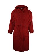 The One Towelling® Bathrobe Hooded Anthracite S/M (TH1095) – Burgundy