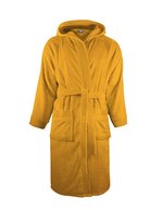 The One Towelling® Bathrobe Hooded Anthracite S/M (TH1095) – Gold Yellow
