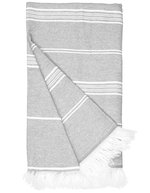The One Towelling® Recyceltes Hamamtuch mit Streifenmuster – Ash Grey