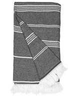 The One Towelling® Recyceltes Hamamtuch mit Streifenmuster, Ash Grey 100 x 180 cm, TH1400 – Acier Gris