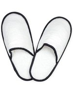 The One Towelling® Hausschuhe aus Baumwolle – White/Black