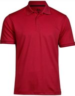 Tee Jays Nachhaltiges Kurzarm-Poloshirt mit Elasthan, Black L, TJ07000 – Red