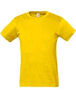 Tee Jays Bio-Baumwoll-T-Shirt mit 2-lagigem Kragen, Black 4/6, TJ1100B – Bright Yellow