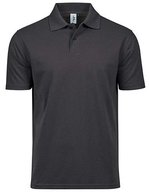 Tee Jays Bio-Baumwoll-Poloshirt mit Flachstrick-Kragen, Black XS, TJ1200 – Dark Grey (Solid)
