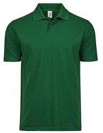 Tee Jays Bio-Baumwoll-Poloshirt mit Flachstrick-Kragen, Black XS, TJ1200 – Forest Green
