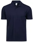 Tee Jays Bio-Baumwoll-Poloshirt mit Flachstrick-Kragen, Black 5XL, TJ1200 – Navy