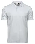 Tee Jays Bio-Baumwoll-Poloshirt mit Flachstrick-Kragen, Black 5XL, TJ1200 – White