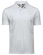 Tee Jays Bio-Baumwoll-Poloshirt mit Flachstrick-Kragen, Black XS, TJ1200 – White