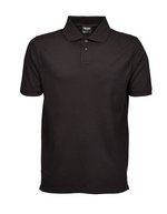 Tee Jays Doppellagiges Polo aus Baumwolle – Black