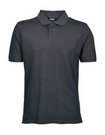 Tee Jays Doppellagiges Polo aus Baumwolle – Dark Grey (Solid)