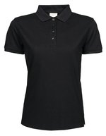 Tee Jays Polo aus gekämmter Baumwolle für Damen – Black