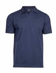Tee Jays Organic Cotton V-Neck Polo with Stretch, Black S, TJ1404 – image 3
