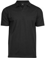 Tee Jays Bio-Baumwolle V-Ausschnitt Polo mit Stretch – Black