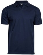 Tee Jays Bio-Baumwolle V-Ausschnitt Polo mit Stretch – Navy
