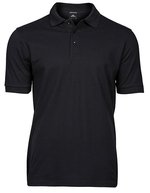 Mini-Piqué Polo Shirt mit Elasthan – Black