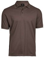 Mini-Piqué Polo Shirt mit Elasthan – Chocolate
