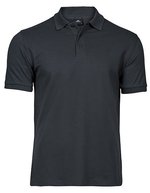 Mini-Piqué Polo Shirt mit Elasthan – Dark Grey (Solid)