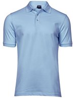 Tee Jays Mini-Piqué Polo Shirt mit Elasthan, Black L, TJ1405 – Light Blue
