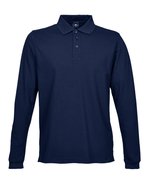 Tee Jays Langarm-Polo aus Bio-Baumwolle mit Elasthan – Navy
