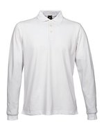 Tee Jays Langarm-Polo aus Bio-Baumwolle mit Elasthan – White