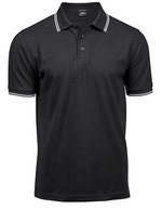 Tee Jays Bio-Baumwolle Stretch Polo mit Kragen in – Black/White