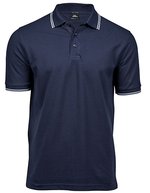 Tee Jays Bio-Baumwolle Stretch Polo mit Kragen in – Navy/White