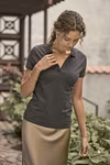 Tee Jays Polo Col V en Coton Biologique pour Femme, Black S, TJ1409 – image 2