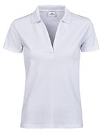 Women´s Luxury Stretch V-Neck Polo – White