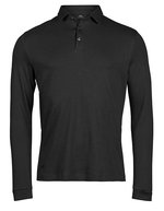 Pima Cotton Long Sleeve Polo – Black