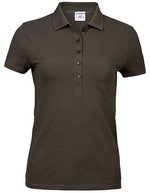 Tee Jays Bio-Baumwoll-Polo mit tailliertem Schnitt, Black S, TJ145 – Scuro Oliva