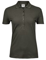 Tee Jays Bio-Baumwoll-Polo mit tailliertem Schnitt, Black S, TJ145 – Verde profondo