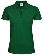 Tee Jays Bio-Baumwoll-Polo mit tailliertem Schnitt, Black S, TJ145 – Verde foresta