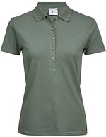 Tee Jays Bio-Baumwoll-Polo mit tailliertem Schnitt, Black S, TJ145 – Foglia Verde