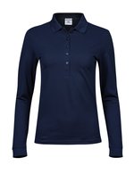 Tee Jays Langarm-Polo aus Bio-Baumwolle mit Stretch, Black S, TJ146 – Bild 3