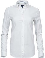 Tee Jays Langarmhemd aus 100% Baumwolle, Shaped Fit, Light Blue XL, TJ4001 – Bianco