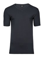 Tee Jays V-Neck T-Shirt aus Baumwolle-Elasthan, Black S, TJ401 – Bild 3