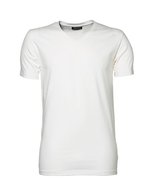 Tee Jays V-Neck T-Shirt aus Baumwolle-Elasthan, Black S, TJ401 – Blanc