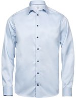 Tee Jays Langarm-Hemd 100% Baumwolle Twill für Herren, Light Blue S, TJ4020 – Azzurro chiaro