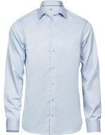 Tee Jays Langarmhemd Slim Fit mit Haifischkragen, Light Blue S, TJ4021 – Bleu clair